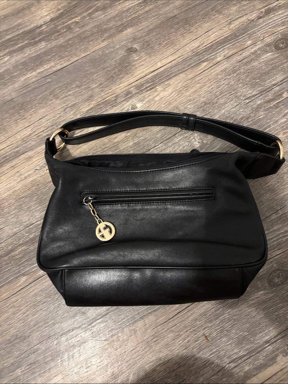 Giani Bernini Black Shoulder Bag with Gold Charm